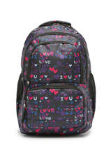 Sac  Dos 2 Compartiments + Pc 15" Miniprix Noir fac 5811