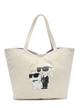 Sac Port paule K Ikonic 2.0 Coton Karl lagerfeld Blanc k ikonic 2.0 235W3987