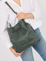 Bucket Bag Tradition Leder Etrier Groen tradition EHER29-vue-porte