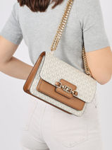 Sac Bandoulire Heather Cuir Michael kors Beige heather S2G7HL3B-vue-porte