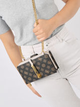 Sac Bandoulire James Logo Guess Marron james logo PA897073-vue-porte
