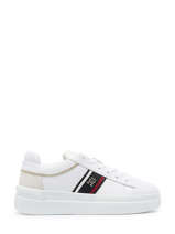 Sneakers En Cuir En Cuir Tommy hilfiger Blanc women 7387YBS