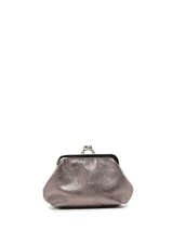 Porte-monnaie Etincelle Cuir Etrier Argent etincelle irisee EETI654