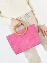 Handtas Acacia Acacia Woomen Roze acacia WACAC5B-vue-porte