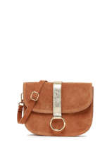 Sac Bandoulire Velvet Cuir Milano Marron velvet VE23062