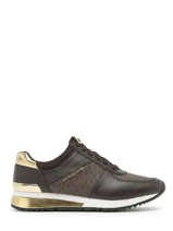 Sneakers Allie Uit Leder Michael kors Bruin women R6ALFP2B