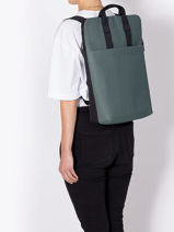 Rugzak 1 Compartiment Met 16" Laptopvak Ucon acrobatics Groen backpack MASSAO-vue-porte