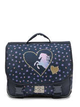 Cartable 1 Compartiment Milky kiss Bleu horse universe 3383