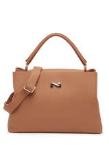 Handtas Violet Leder Nathan baume Bruin eden 1