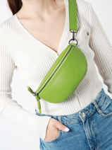 Sac Banane Milano Vert caviar CA19091B-vue-porte