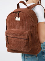 Rugzak 1 Compartiment Roxy Bruin back to school RJBP4653-vue-porte