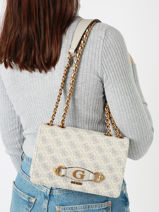 Sac Bandoulire Izzy Guess Beige izzy JB865421-vue-porte