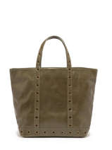 Sac Cabas M En Cuir Craquel Vanessa bruno Beige cabas cuir 82V40413