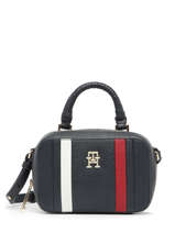 Sac Bandoulire Th Emblem Cuir Tommy hilfiger Bleu th emblem AW15113