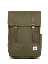 Sac  Dos 1 Compartiment Herschel Vert classics 11404