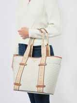 Sac Port paule Maeve Cuir Michael kors Beige maeve T2G5VT3B-vue-porte