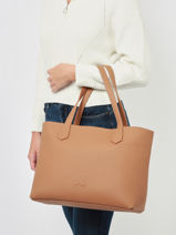 Sac Port paule Olivia Cuir Nathan baume Marron nathan 43-vue-porte