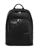 Sac  Dos Leo 1 Compartiment Lancel Noir leo A12679