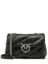 Cross Body Tas Love Bag Puff Leder Pinko Zwart love bag puff A0F2