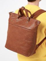 Sac  Dos Business Arthur & aston Marron noa 4-vue-porte