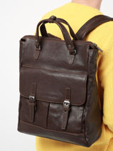 Sac  Dos Business Arthur & aston Marron antonio 8-vue-porte