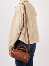 Sac Bandouli�re Charlie Cuir  Paul marius Bleu vintage CHARLIE-vue-porte