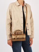 Sac Bandoulire Charlie Cuir  Paul marius Or vintage CHARLIE-vue-porte