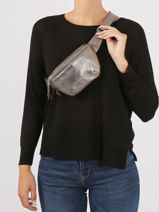 Sac La Banane Xs Cuir Paul marius Argent vintage BANANEXS-vue-porte