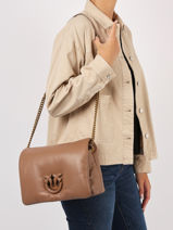 Sac Bandoulire Love Bag Puff Pinko Marron love bag puff A10F-vue-porte