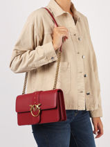 Sac Bandoulire Love Bag Icon Pinko Rouge love bag icon AF1-vue-porte