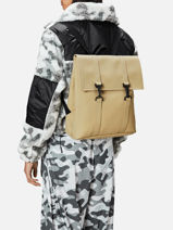 Msn Bag Mini - Rugzak 1 Compartiment Rains Beige city 13310-vue-porte