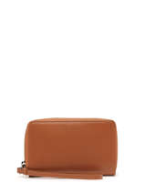 Portefeuille Cuir Lancaster Beige paris pm 25