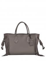 Longchamp Pnlope folk Sac port main Gris
