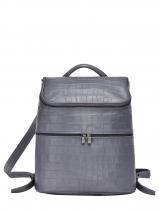 Longchamp Croco block Rugzak Grijs