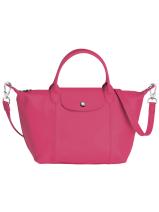 Longchamp Le pliage cuir Sac port� main Rose