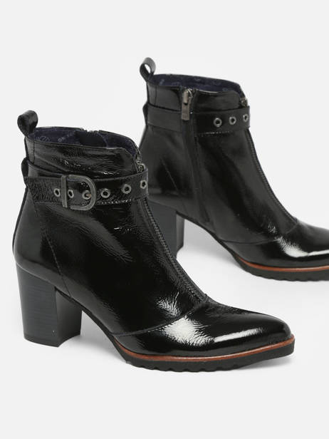 Bottines à Talon Thais En Cuir Dorking Noir women D8300 vue secondaire 3