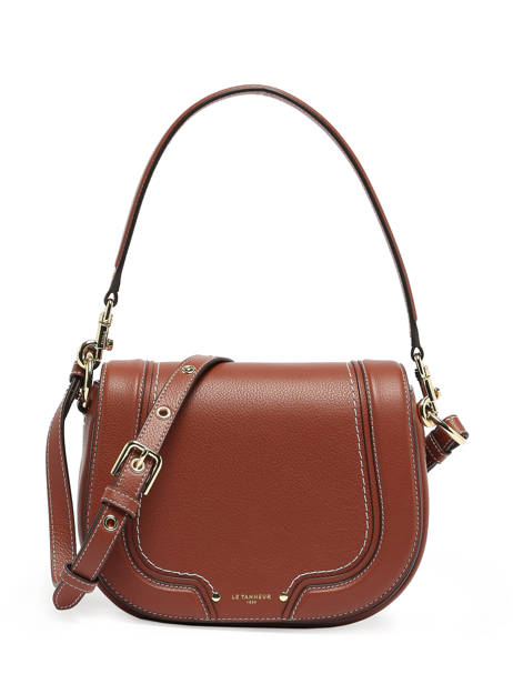 Cross Body Tas Ella Leder Le tanneur Bruin ella TNGI1210