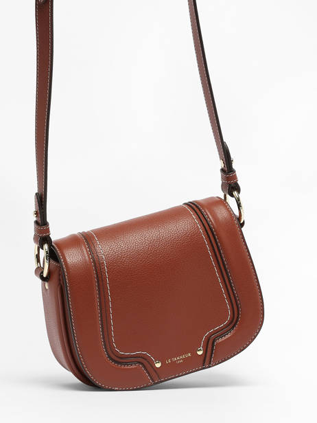 Cross Body Tas Ella Leder Le tanneur Bruin ella 59900 ander zicht 2