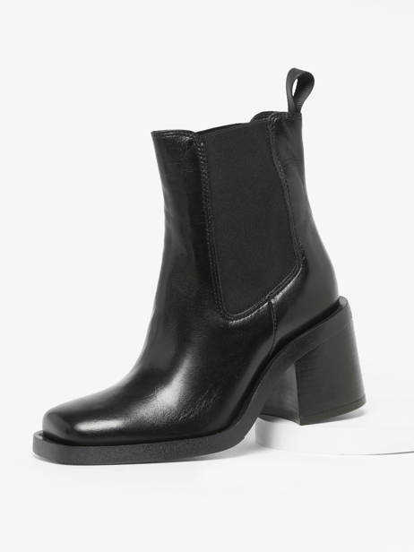 Chelsea Boots Met Hak Uit Leder Mjus Zwart women T77204 ander zicht 1