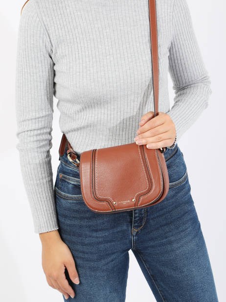 Cross Body Tas Ella Leder Le tanneur Bruin ella 59900 ander zicht 1