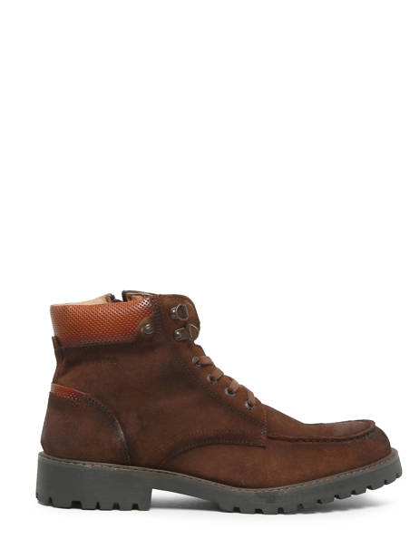 Boots Temple En Cuir Redskins Marron men TEMPLE