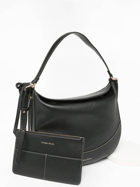 Schoudertas Daily Leder Vanessa bruno Zwart daily 85V40870 ander zicht 2