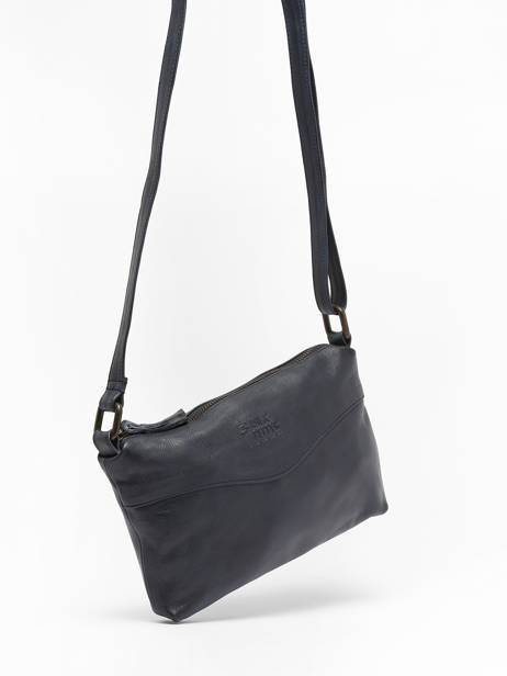 Cross Body Tas Cow Leder Basilic pepper Blauw cow BCOW68 ander zicht 2