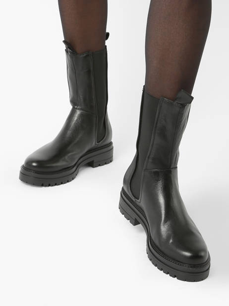 Chelsea Boots Uit Leder Mjus Zwart women P82202 ander zicht 2