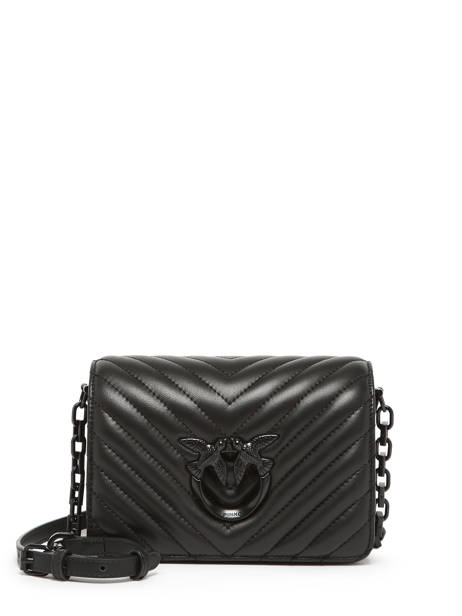 Sac Bandoulière Love Bag Quilt Cuir Pinko Noir love bag quilt A0VM