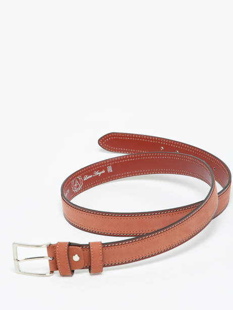 Ceinture Homme Ajustable Jean Petit prix cuir Marron belt jeans 3709-35 vue secondaire 3