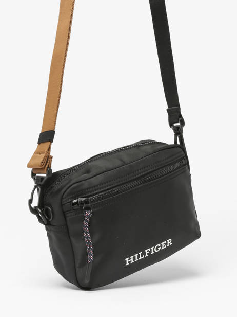 Cross Body Tas Tommy hilfiger Zwart th monotype AM11546 ander zicht 2