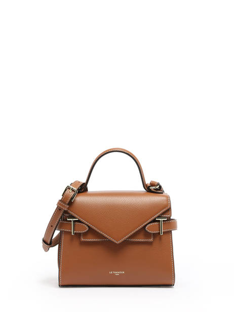 Cross Body Tas S Emily Grainé Leder Le tanneur Bruin emily TEMI1006