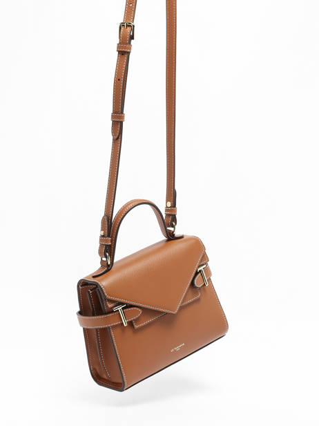 Cross Body Tas S Emily Grainé Leder Le tanneur Bruin emily TEMI1006 ander zicht 2