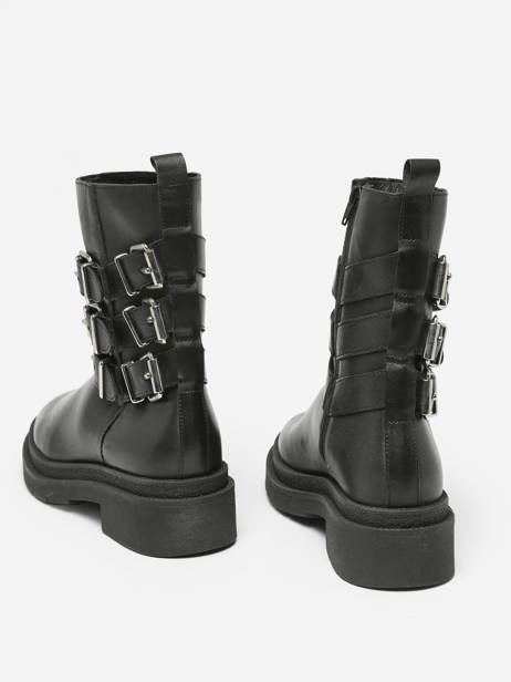 Boots Bennie Uit Leder Ps poelman Zwart women BENNIE09 ander zicht 2